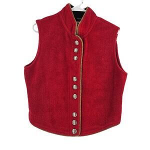 Vintage Country Clothing Cheyenne Vest Red Fleece Native Southwestern Size M
